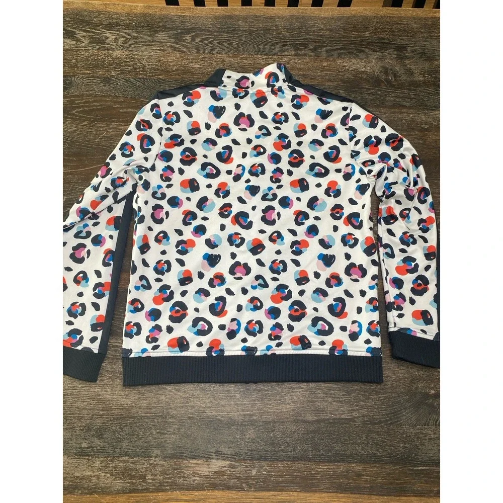 HANNA ANDERSSON Colorful Leopard Print Active Wear Jacket US 12 Athleisure